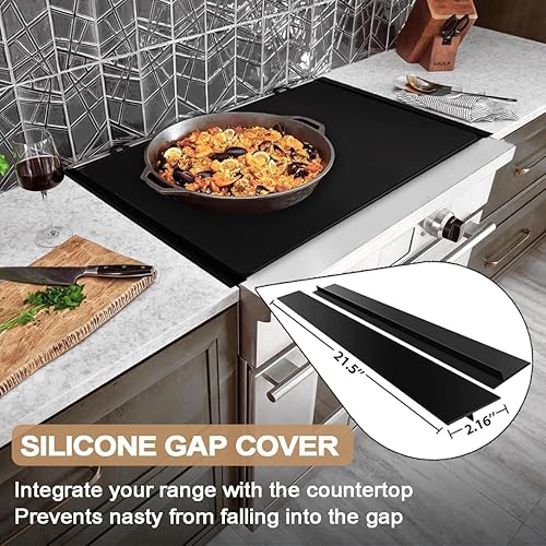 Miniatura 6 de SizzleCook Tapete de cubierta de estufa eléctrica grande actualizado para placa de cocina de vidrio de inducción de cerámica de 30 pulgadas,