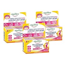 Equilibra Integratori Alimentari, Multivitamine & Minerali Donna, Integratore Tripla Azione di Magnesio, Ferro, Acido Folico e Vitamina C, Senza Glutine, 3 Pezzi da 30 Compresse Triplo Strato