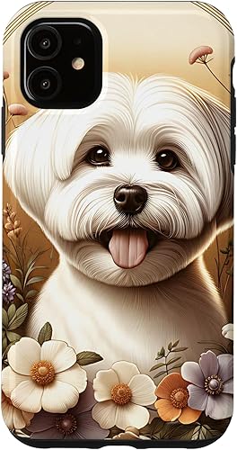 Vista 8 de Maltese Dog Summer Wildflowers Artwork Case for iPhone 17