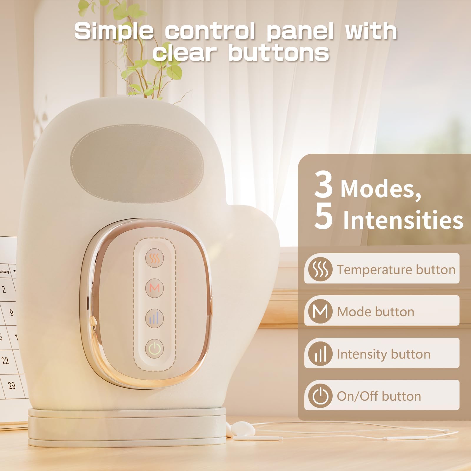 Masajeador Manos Hand Massager Dedos Calor Compresión Aliviar Síndrome Túnel Carpiano Versión Actualizada