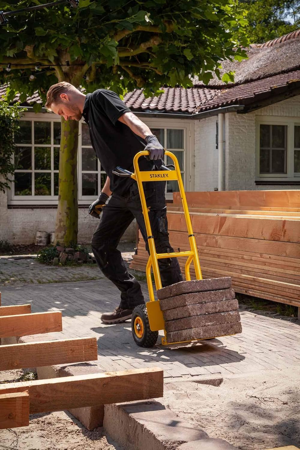 Stanley Sxwtd-Ft520 Wózek Transportowy, Czarny/Żółty, 120 kg