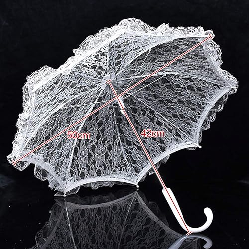 Miniatura 6 de Ochine Paraguas de encaje blanco sombrilla de encaje blanco paraguas paraguas vintage boda boda paraguas foto paraguas paraguas paraguas pequeño