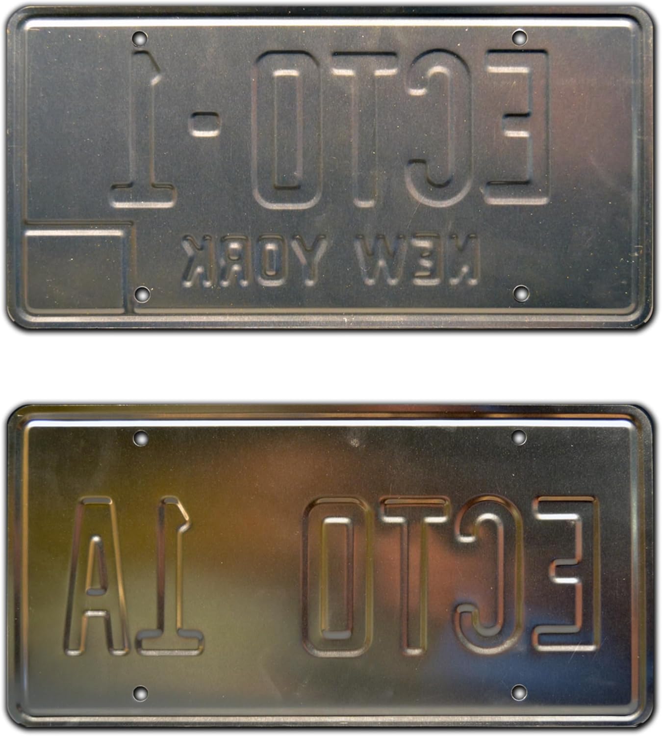 Ghostbusters | ECTO-1 + ECTO-1A | Metal Stamped License Plates