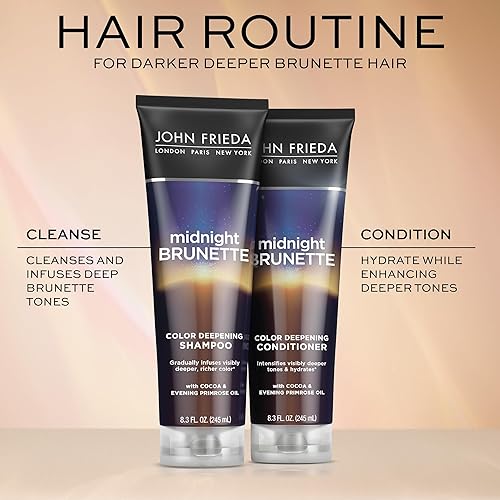 Miniatura 3 de John Frieda Brilliant Brunette Visibly Deeper Bundle Champú y acondicionador que profundizan el color, 8.3 onzas cada uno