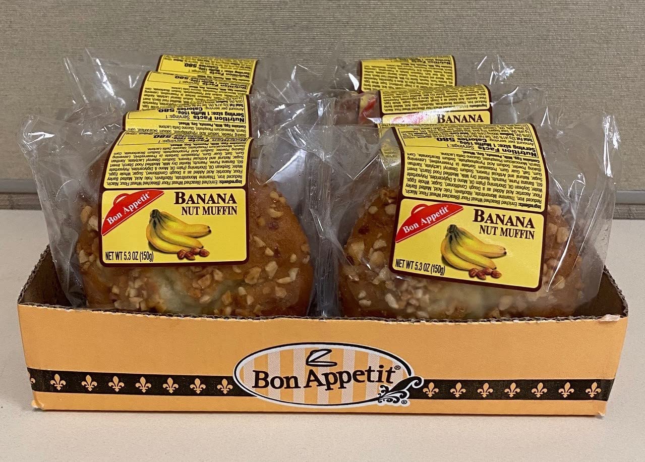 Bon Appetit Banana Nut Muffin, 5.5 Ounce (Pack of 8