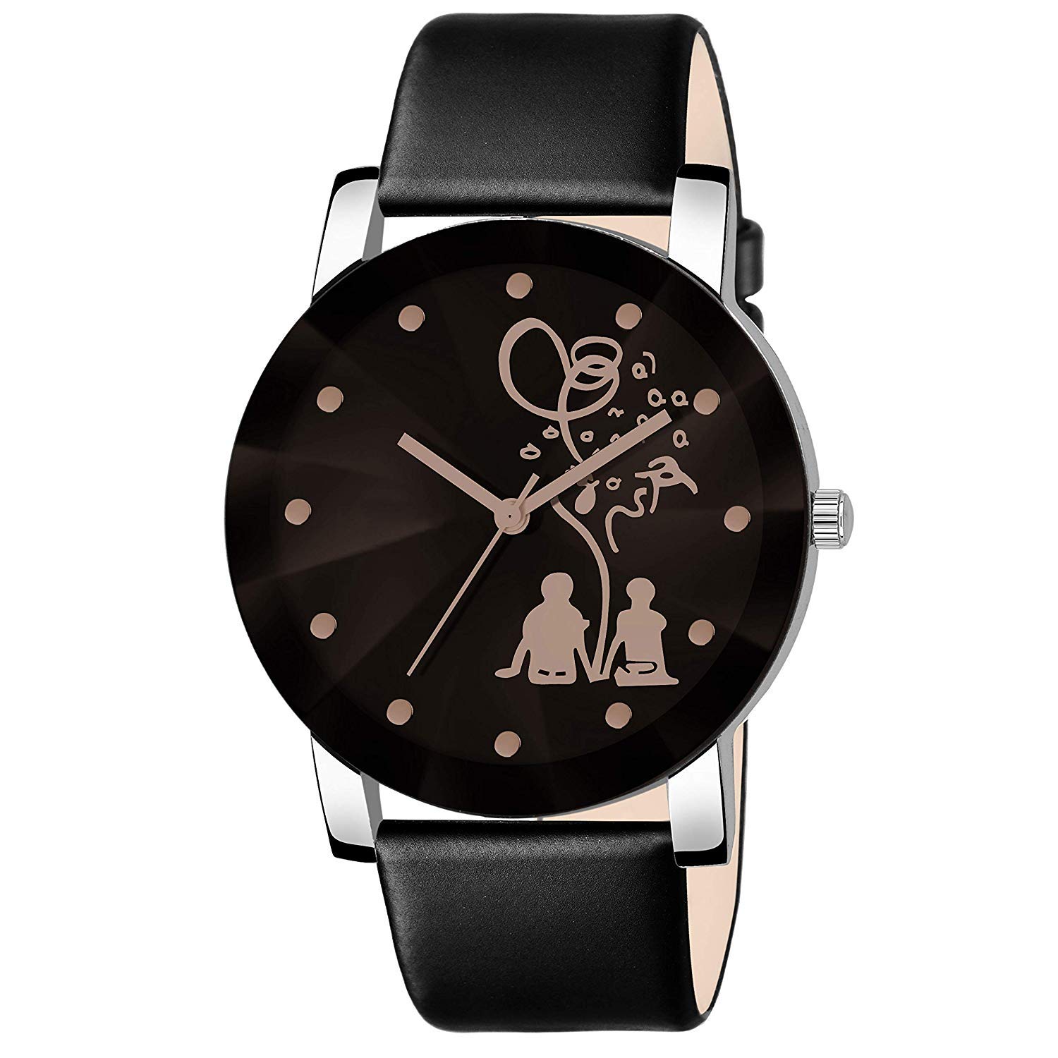 Talgo Analogue Black Dial Attractive Designer Collection Crystal 3D Glass Couple Theme Top Trending Boys Wrist for Men - Pack of 1 | TG707 (B07TVKLNNT) Amazon Price History, Amazon Price Tracker