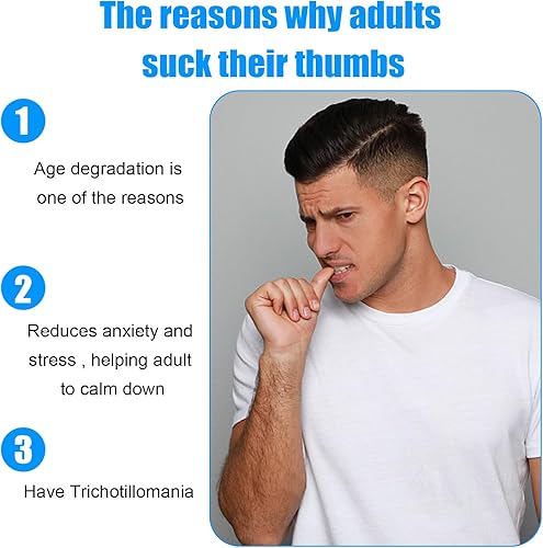 Miniatura 2 de Guantes de protección para adultos con protección para el pulgar, para ayudar a evitar que se recojan la piel, chupando el pulgar, morderse las uñas