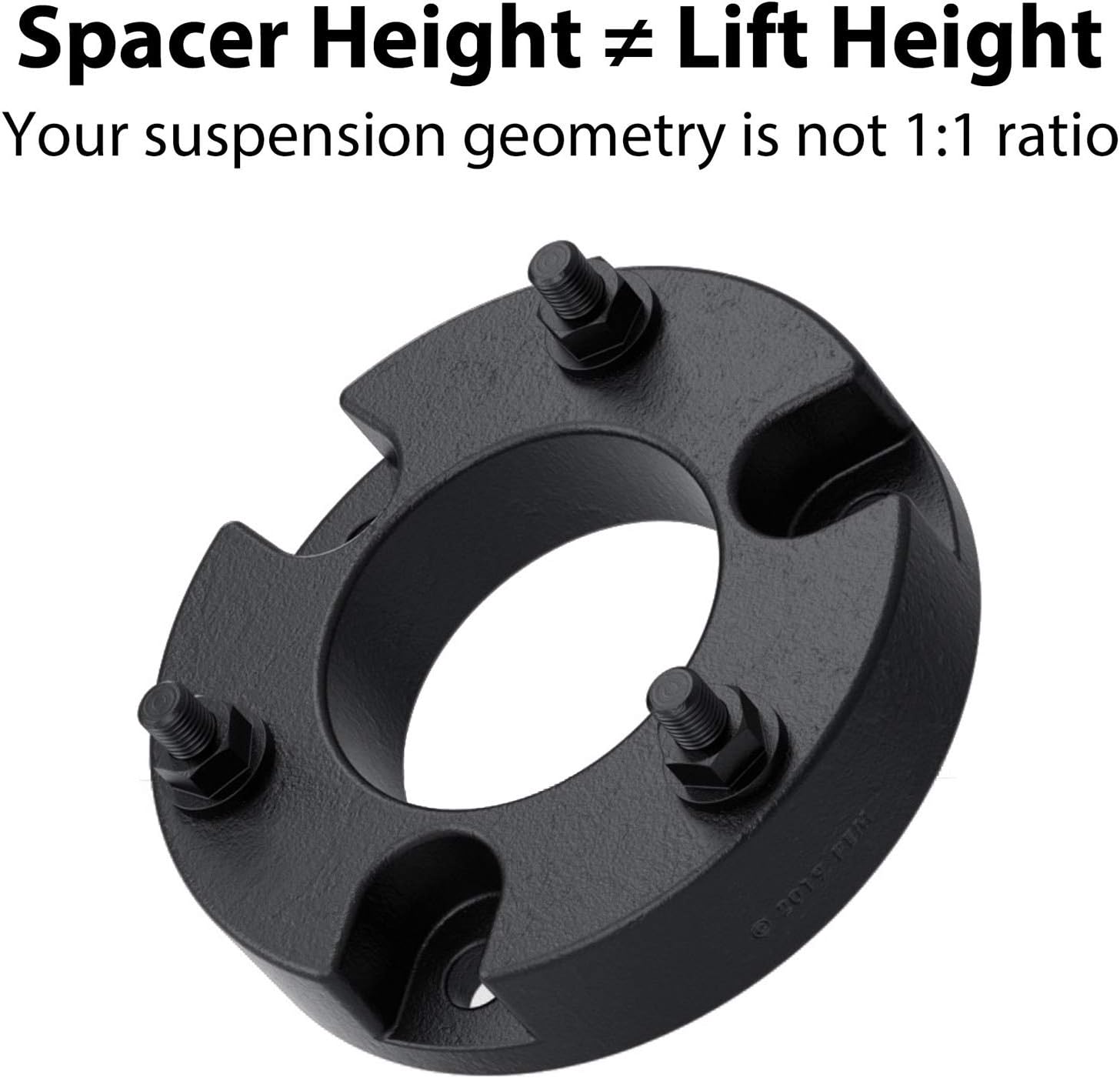 Front Leveling Kit - 2 inch Lift - Compatible with 2004-2013 Nissan Titan and 2004-2007 Nissan Armada 2WD 4WD 4x4 - Suspension Strut Upper Top Steel Spacers
