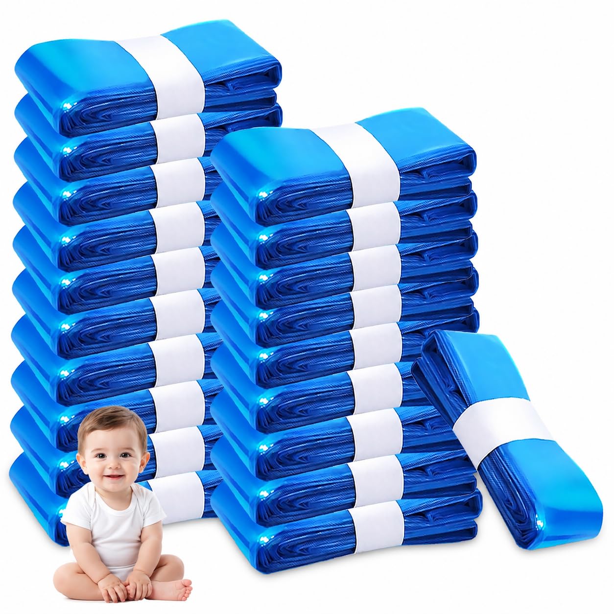 vacvad 20 Pack Nappy Bin Refills 4.5 m with Strong Odour Lock Liners