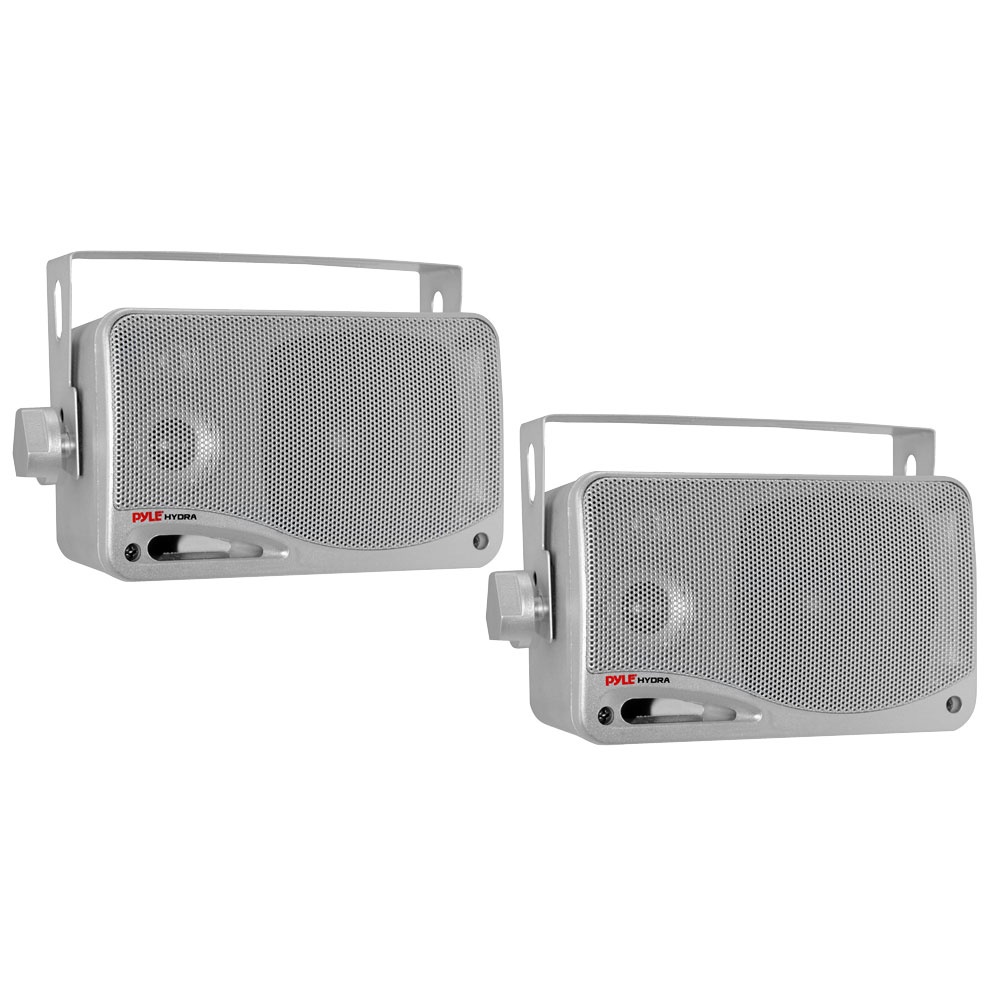 Pyle PLMR24S Lautsprecher-Paar (200 W, wasserfest) Silberfarben
