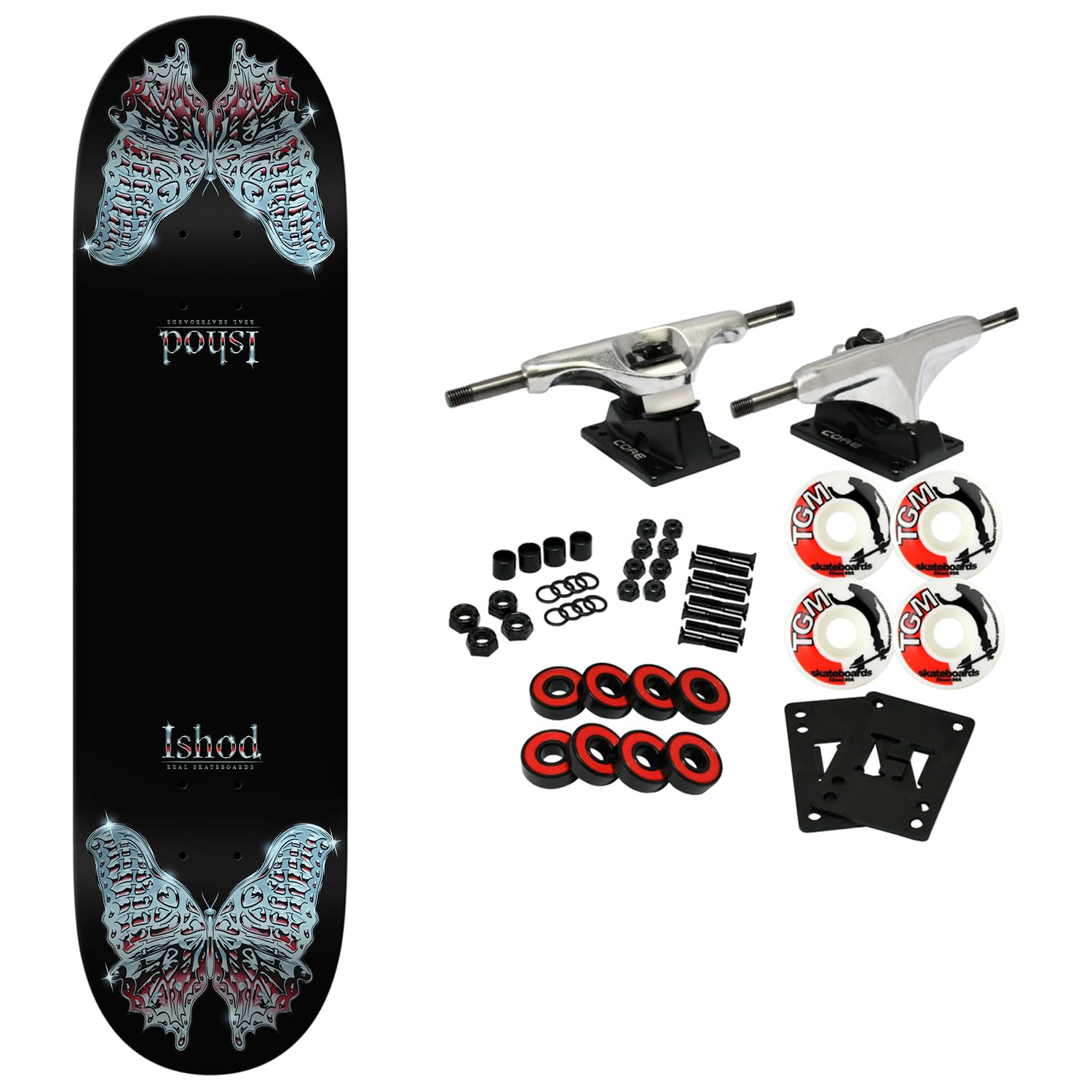 Real Skateboard Complete Ishod Mariposa Chrome Redux Twin Tail DBX 8 3 x 31 9