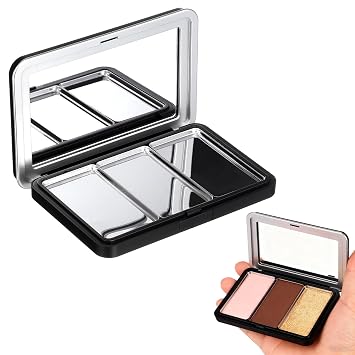 Luxshiny Empty Eyeshadow Palette Refillable Magnetic Makeup Palette with Mirror for Eyeshadow Powder Blush Lipstick Highlight - Compact Travel Size