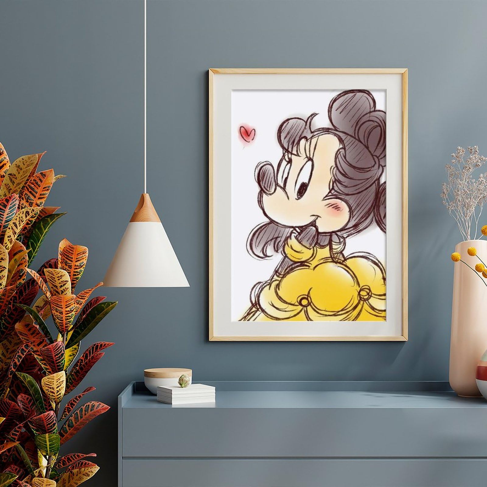 Amazon.co.jp: ミニーマウス ベル ポスター 絵画 インテリア 壁紙用