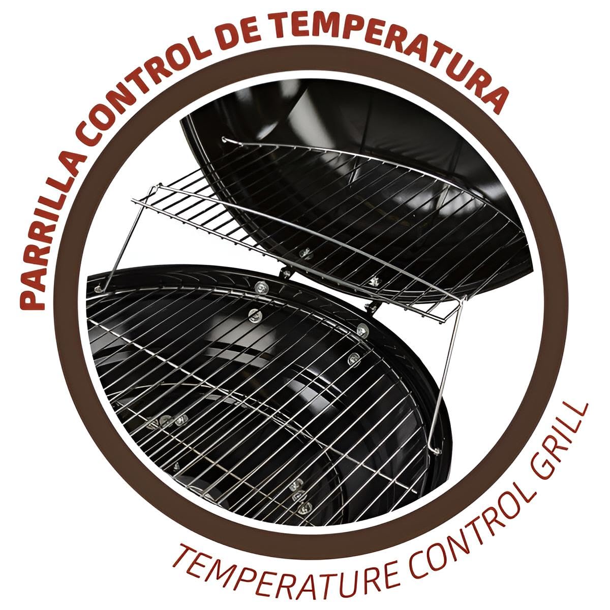 Premium Kugelgrill 57 cm Edelstahl mit Deckel-Thermometer