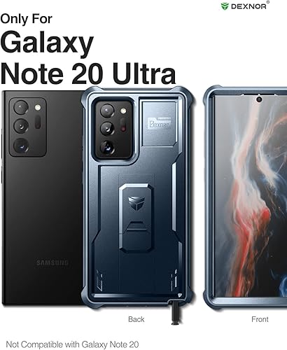 Miniatura 9 de Dexnor Funda protectora para Samsung Galaxy Note 20 Ultra 5G protector de pantalla integrado y soporte de apoyo protección de grado militar
