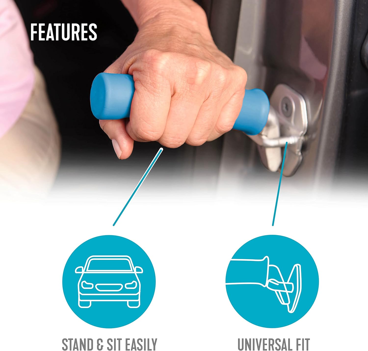 Bеѕt Quаlіtу 🔥 Able Life Auto Cane, Portable Vehicle Support Handle, Standing Mobility Aid, Car Assist Cane Grab Bar, Blue Blасk Frіdау 🔥 Able Life Auto Cane, Portable Vehicle Support Handle, Standing Mobility Aid, Car Assist Cane Grab Bar, Blue