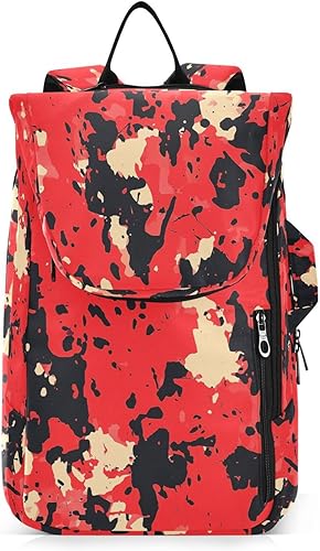 Mochila de tenis de bádminton linda y resistente camuflaje rojo camuflaje 2 raquetas de tenis, bolsa de gimnasio para hombres y mujeres, bolsa