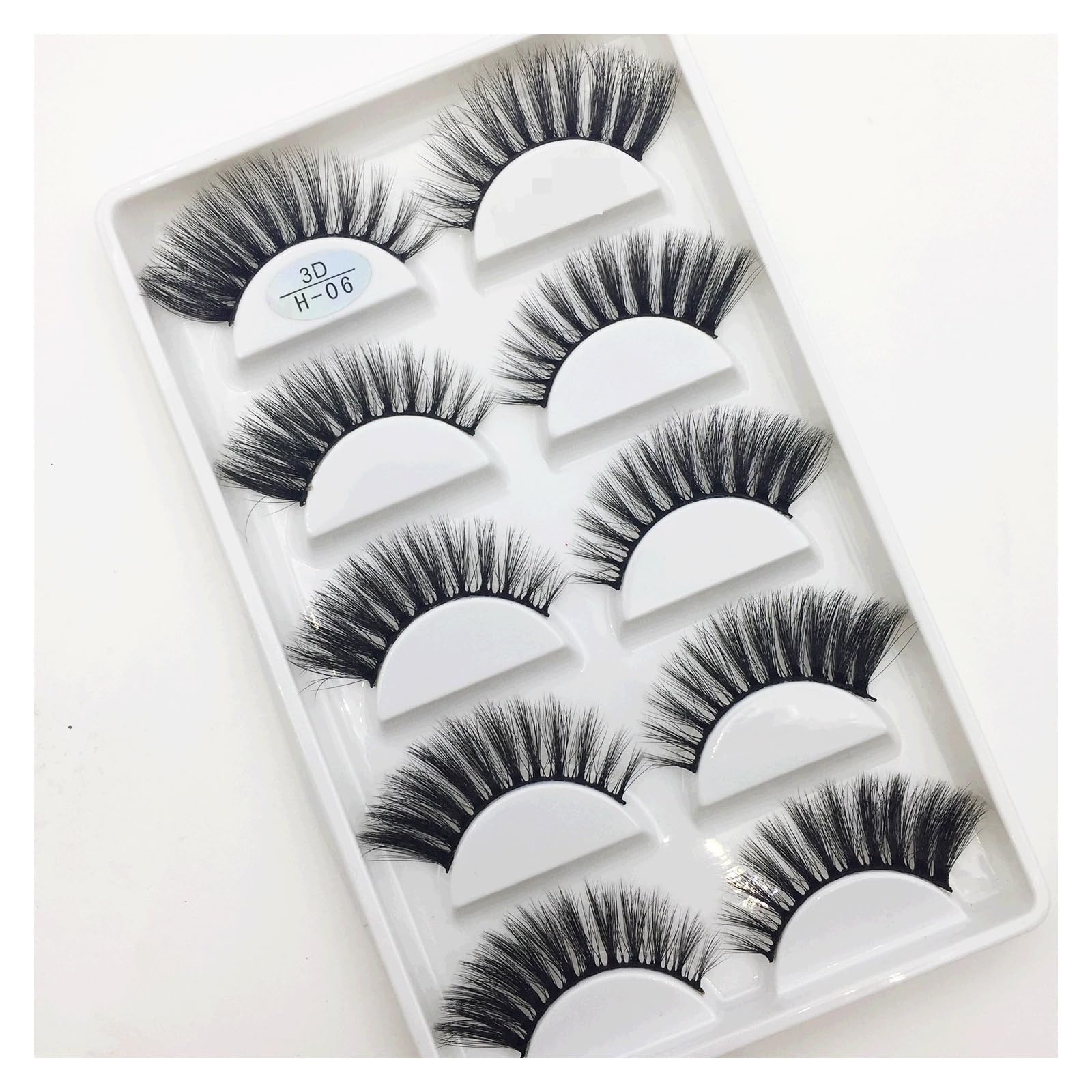 UAMOU 16 stylów 10/50 pudełek 3D rzęsy z norek naturalny krzyż sztuczne rzęsy długi niechlujny makijaż rzęsy Faux Cils Maquillaje Cheerfully (Color : 5Pairs H 06, Size : 50 Boxes 250Pairs)