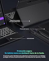 Doohoeek Bluetooth Billentyűzet Tok Samsung Galaxy Tab S8+ 12.4''/S7 FE 2021/S7+ 2020 Tablethez, 7 Színű Háttérvilágítással, Fekete - S8 Plus 3