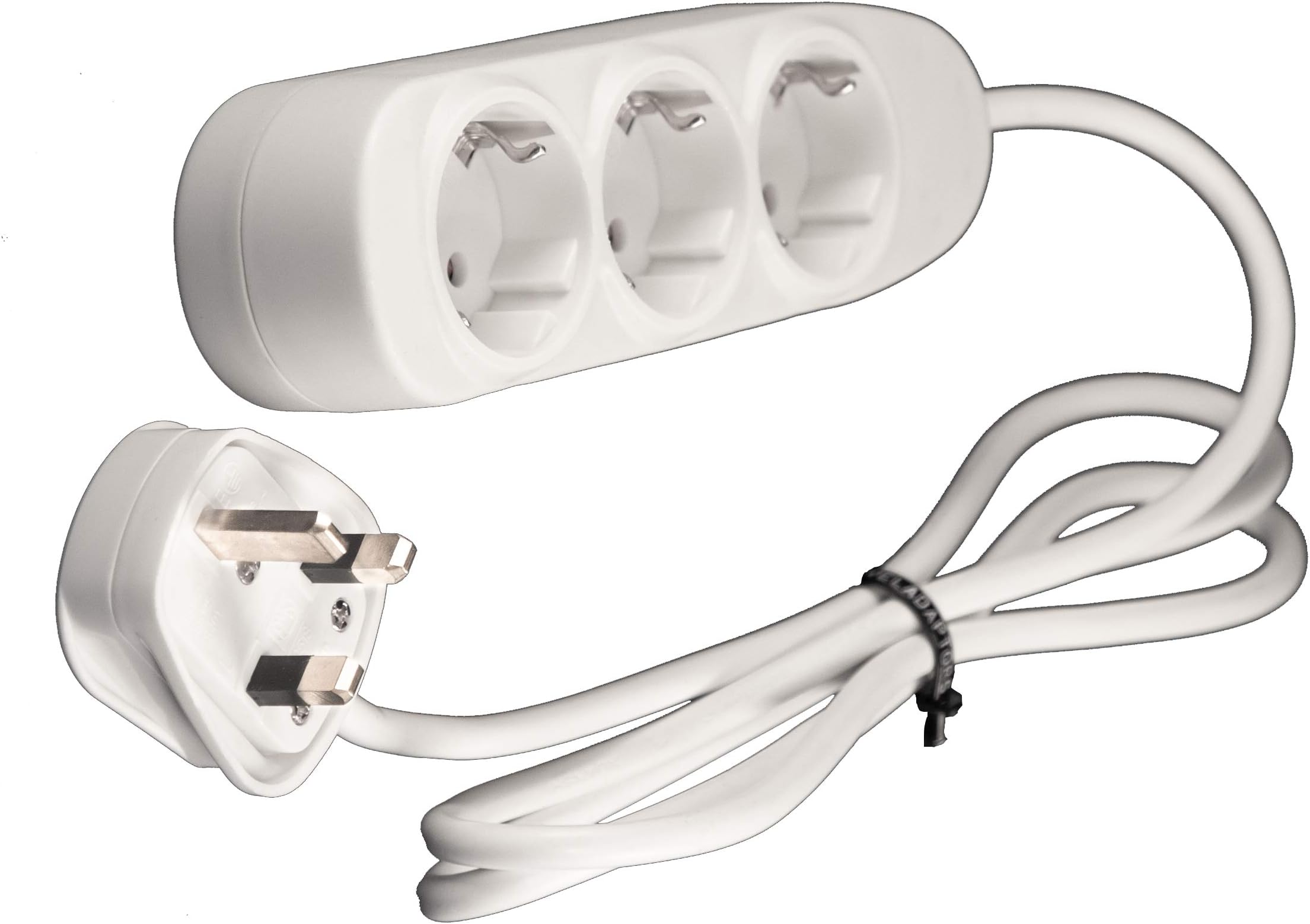 UK Europe 1.5m 3 Plug Type E/F Schuko Travel Adapter Adapter with UK Type G Plug