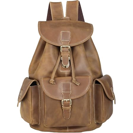 Amazon.com: Polare - Mochila de cuero de grano completo para hombre y mujer  : Electrónica