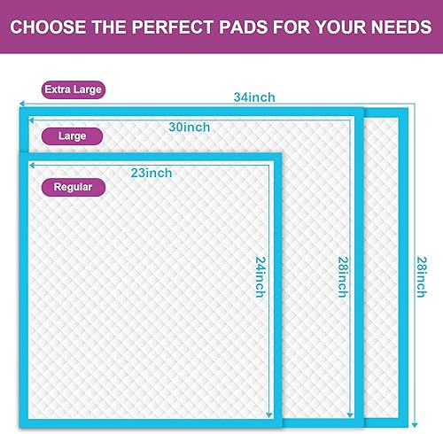 Miniatura 6 de IMMCUTE Almohadillas para orina de perro, extra grandes, de 28 x 34 pulgadas, almohadillas de entrenamiento para cachorros, superabsorbentes y a