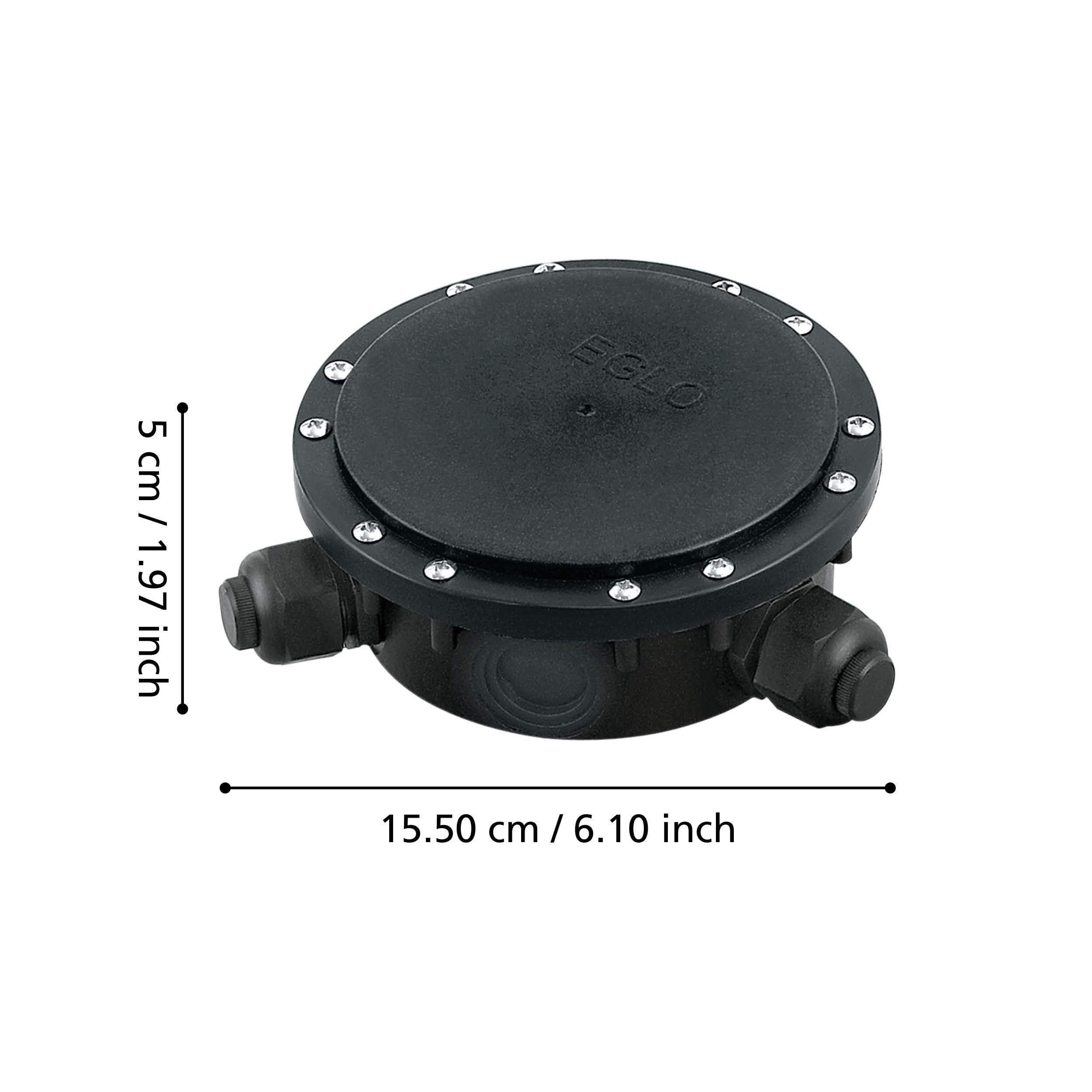 EGLO Outdoor Akcesoria Connector Box, rozdzielacz kabli, 3 przewody | materiał: tworzywo sztuczne, kolor: czarny, IP68