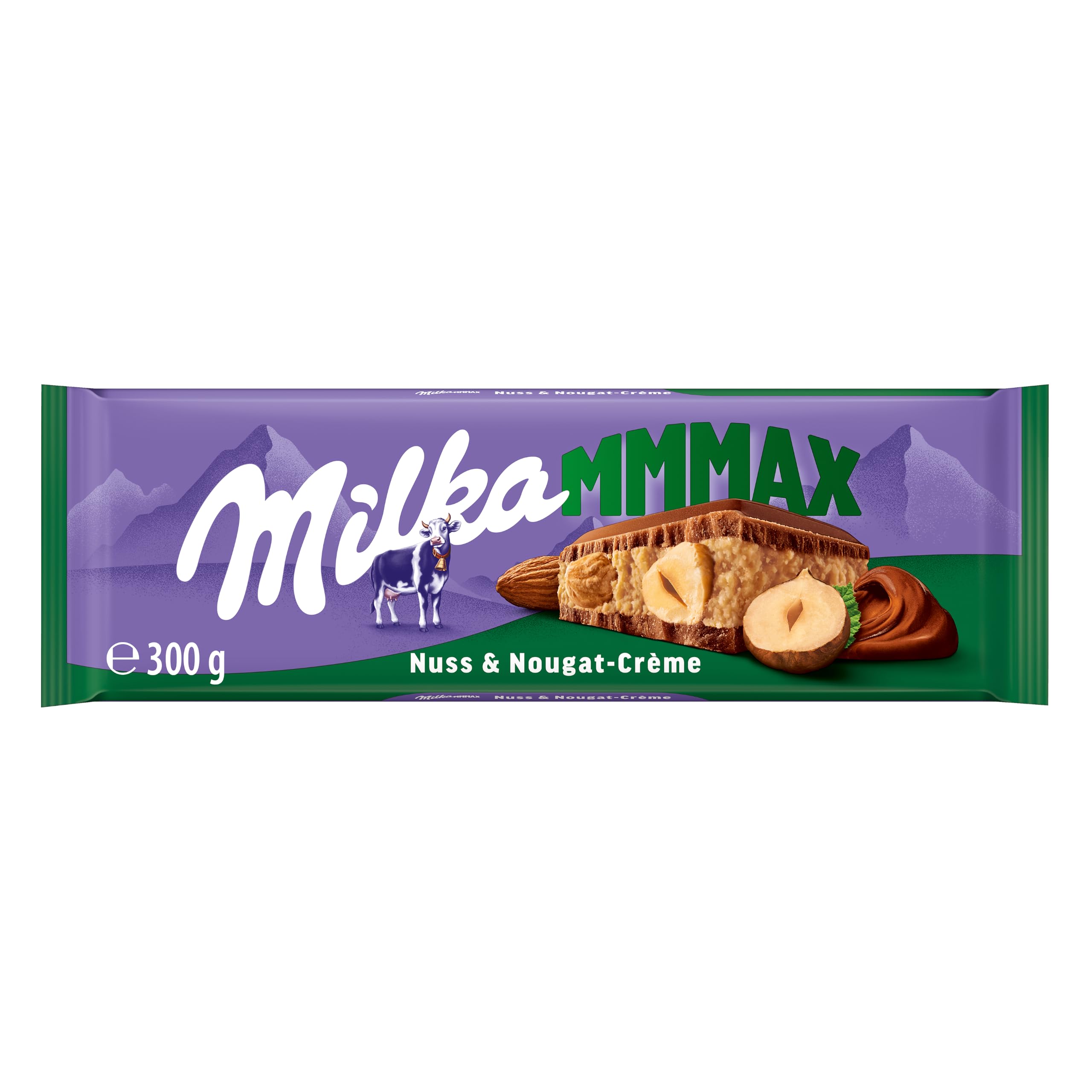 Milka MMMAX Nuss-Nougat-Crème Tafelschokolade, 300 g