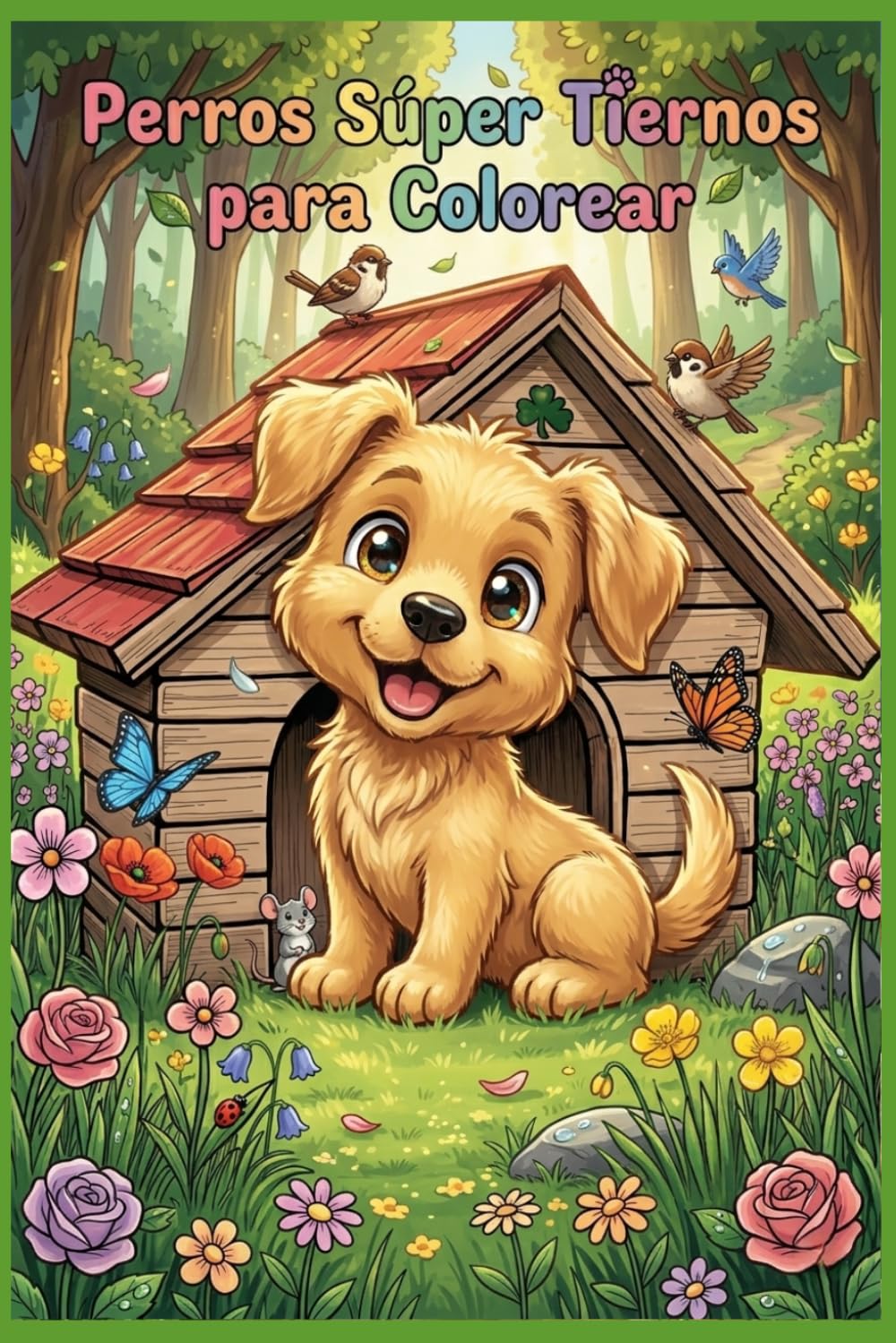 Perros súper tiernos para colorear: Pequeñas patitas, grandes dosis de ternura