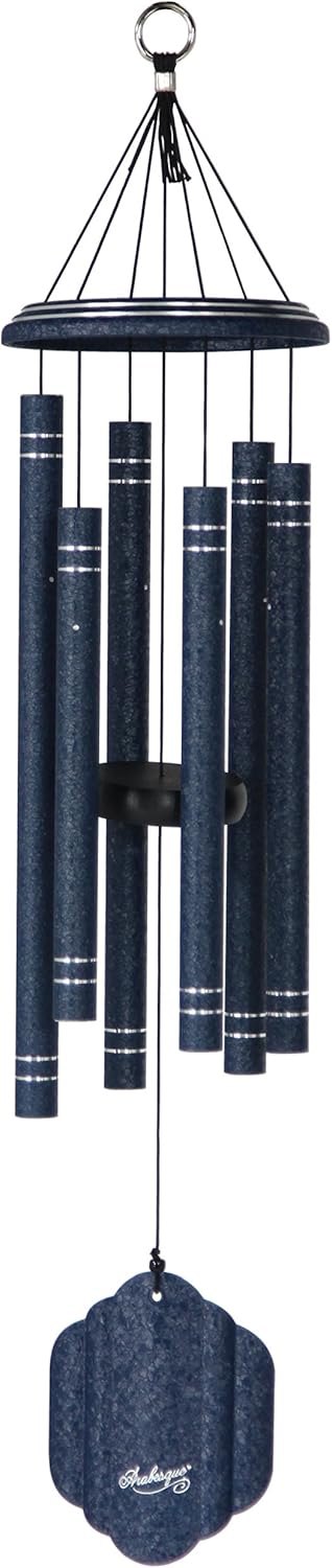 Arabesque by Wind River - 32 inch Sapphire Wind Chime for Patio, Backyard, Garden, and Outdoor décor (Aluminum Chime) Made in The USA