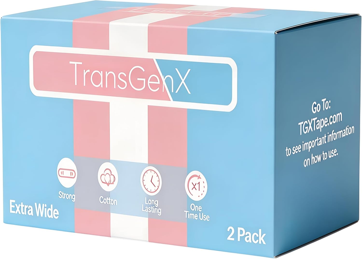 2 Pack 4 Inch Wide FTM Trans Chest Tape - The Best Trans Binding Tape