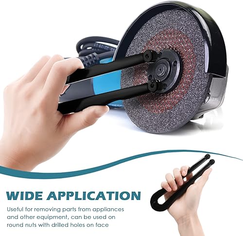 Miniatura 5 de 3 piezas de acero ajustable llave de cara alicates de pasador herramienta de instalación/extracción para almohadillas de respaldo en amoladora