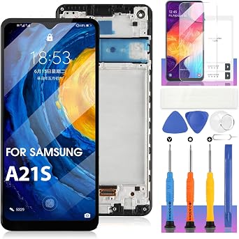 Original for Samsung Galaxy A21S Screen Replacement for Galaxy A21S LCD for Samsung A21S Display for SM-A217F SM-A217M Digitizer Touch Screen Assembly Repair Parts with FrameNot for A21