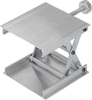 BstXqty Laboratory Support Jack Platform Laboratory Lifting Platform Laboratory Lifting Platform Measuring Tool Manual Lifting Platform 90x90mm Height Adjustable Sliver/Black (sliver)