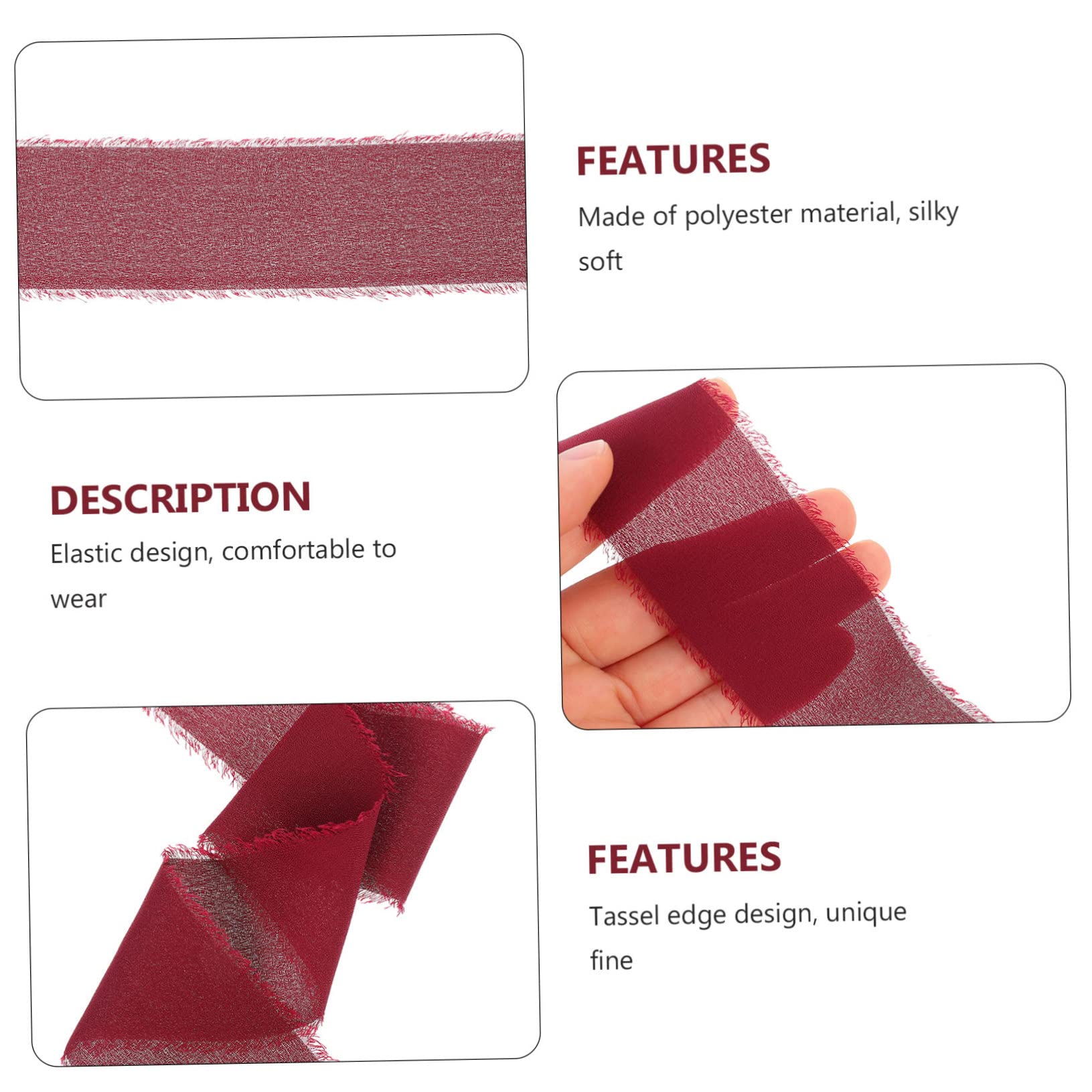 NUOBESTY 9stücke Chiffon Fransenbänder Dekorative Ribbons Für Hochzeiten Bastelprojekte Und Geschenkpäckchen Weiche Und Farben Yards Pro Für Und Festliche Anlässe