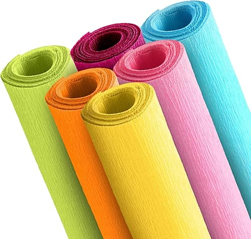 Miniatura 5 de Rollo de papel crepé de alta calidad de 2.47 oz para hacer flores, hojas de papel crepé blanco, verde, rosa, 10 pulgadas de ancho, 8 pies de