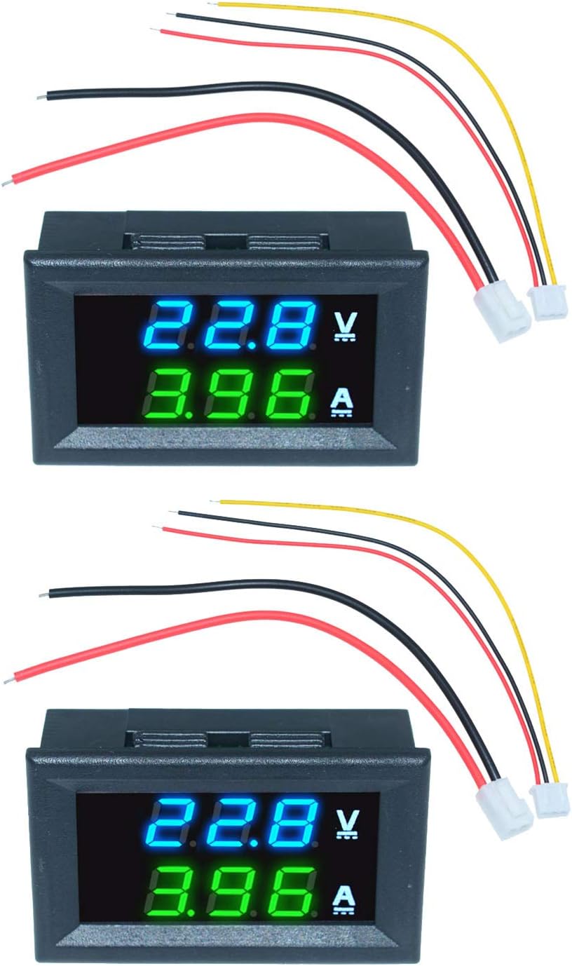Aideepen 2 Pcs 0 56inch Mini Digital Voltmeter Ammeter Dc 100v 10a Panel Amp Voltage Current Meter Tester 0 56 Blue Green Dual Display Amazon Co Uk Car Motorbike Aideepen 2 Pcs 0 56inch Mini Digital Voltmeter Ammeter Dc 100v 10a Panel Amp Voltage Current Meter Tester 0 56 Blue Green Dual Display Amazon Co Uk Car Motorbike