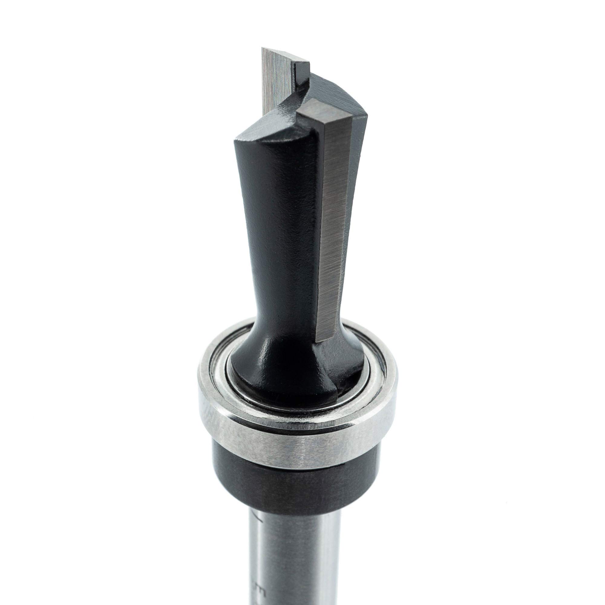 ENT 11706 Fresa para cola de milano, en carburo compatible con la plantilla de cola de milano Milescraft, con KL 15,87 mm, Diámetro (D) 12,7 mm, E 8°, NL 19,05 mm, S 8 mm, SL 38 mm