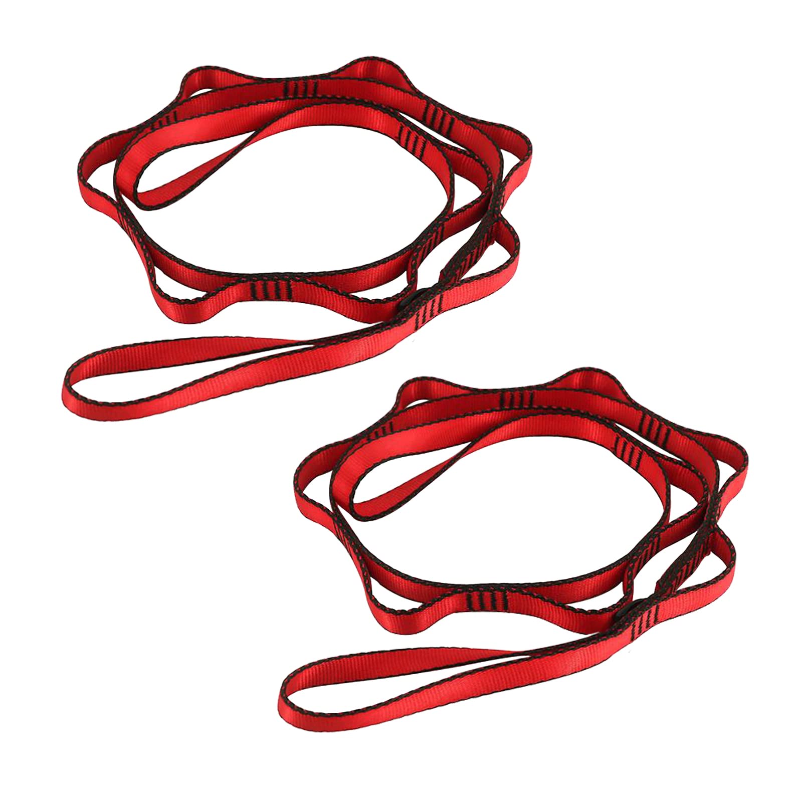 Ffobcca Lot De 2 Sangles D'Escalade Nylon 23kN 19mm - 60cm & 120cm, Ultra Résistantes Pour Hamac, Rappel, Yoga, Arborisme