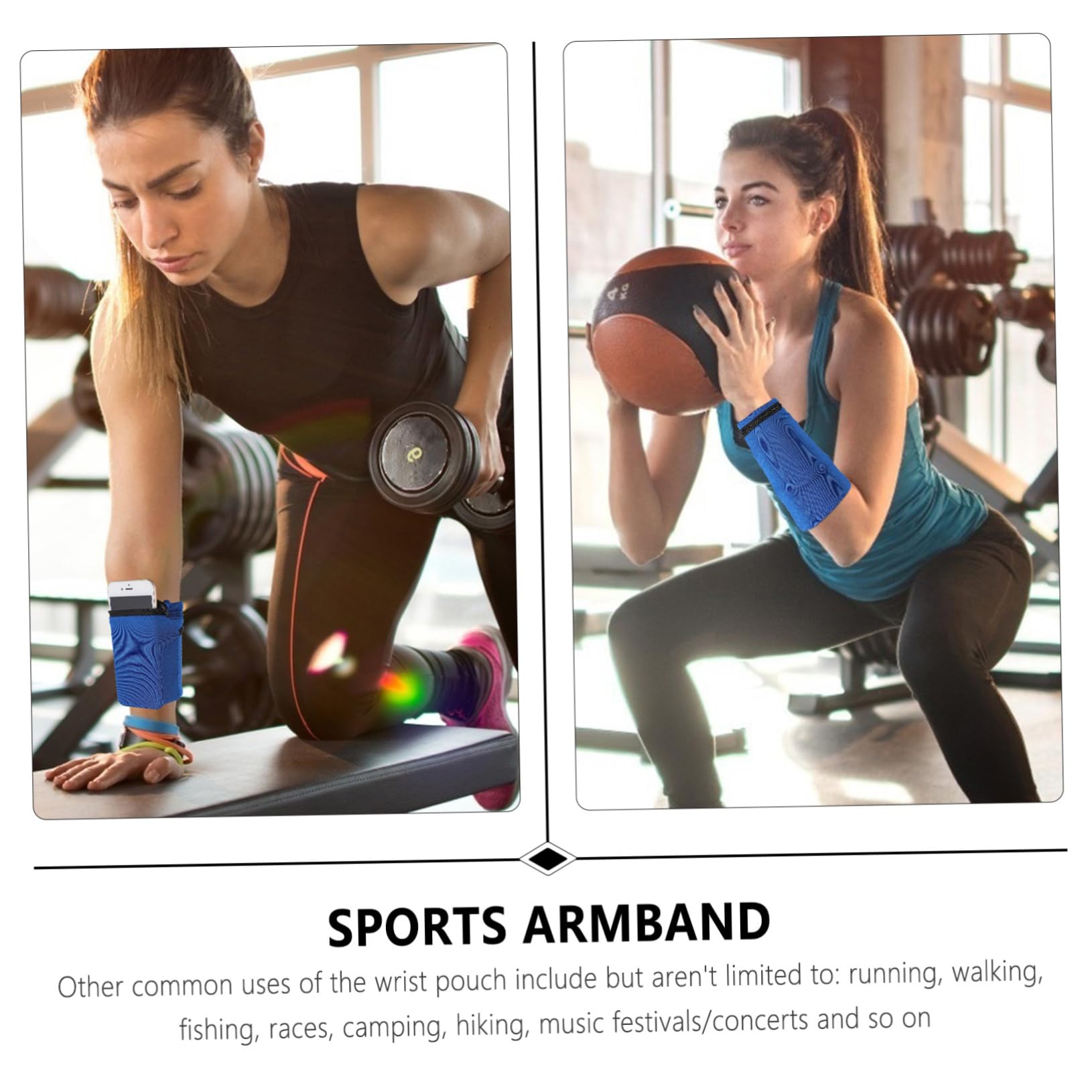 Mikikit 3pcs Running Wrist Bag Running Arm Bags Wrist Phone Holder Running Phone Armband Gym Backpack for Men Backpacks Backpack Holder Phone Arm Bags Retainer Holder Man Sports Polyester