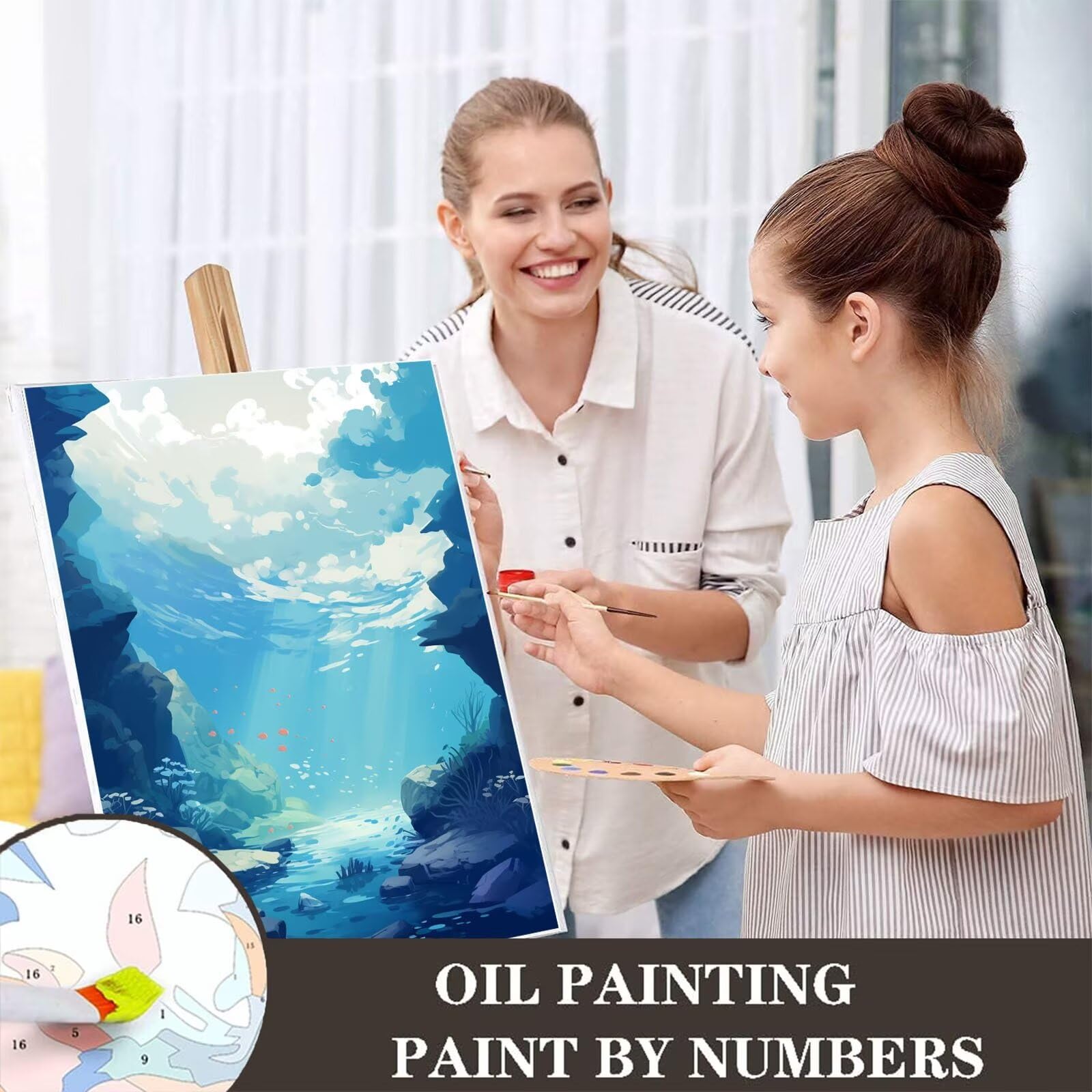 Schilderen op nummer haai 24 x 32 inch Verf op nummer voor volwassenen beginners doe-het-zelf ambachten voor volwassenen kunst schilderij kit acryl pigment tekening lakwerk dier verf op nummer kit