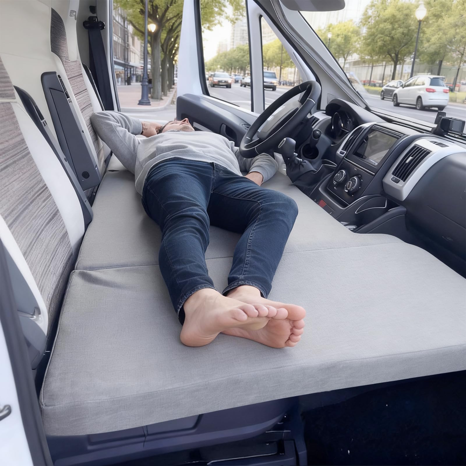 Matelas Cabine Camping-Car — Compatible Avec Citroën Jumper / Fiat Ducato / Peugeot Boxer Type 250 (2006-2022) | Lit Cabine Fiat Ducato, Matelas Cabine, Accessoires Pour Camping-Car（164x76x5cm）