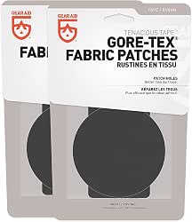Gear Aid Tenacious Tape Gore-TEX Fabric Patches, Black, 3” Round
