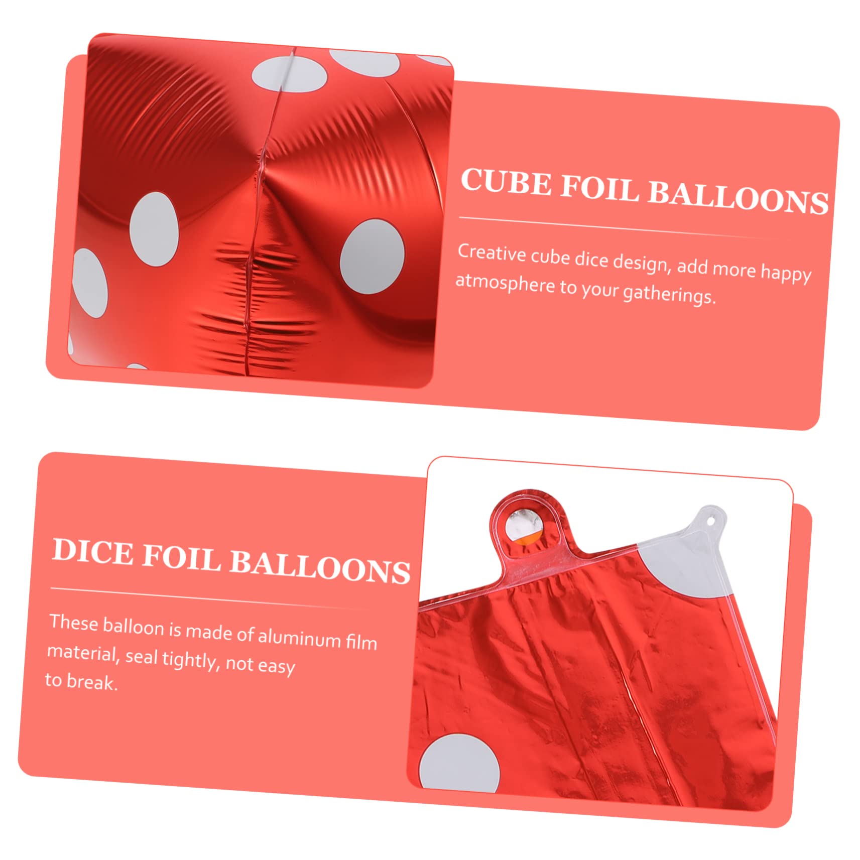 Abaodam 50stücke Würfel Luftballons Aluminium Folienballons Für -themenpartys Spielabende Und Dekorationen Für Und Außenanlässe
