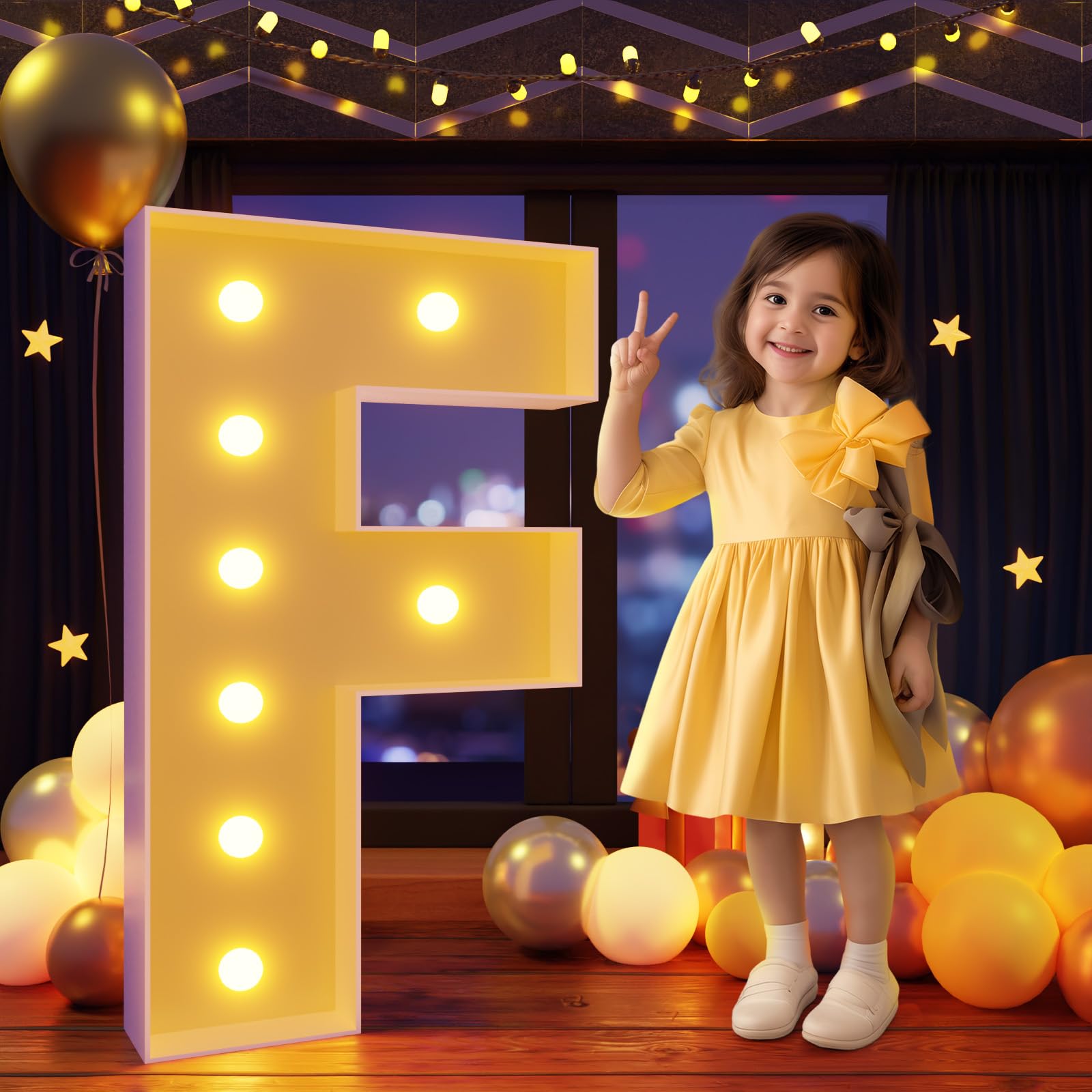 imprsv 3FT Marquee Light Up Letters F, Large Light Up Letters, Big Marquee Letters for Party Decorations Baby Shower Anniversary Wedding Decor Room Decor, Letters Lights, Kids' Mosaic Kits