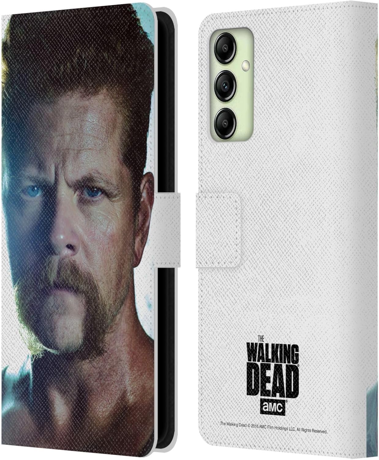 Head Case Designs Officially Licensed AMC The Walking Dead Abraham Characters Leather Wallet Case Compatible with Samsung Galaxy A14 5G