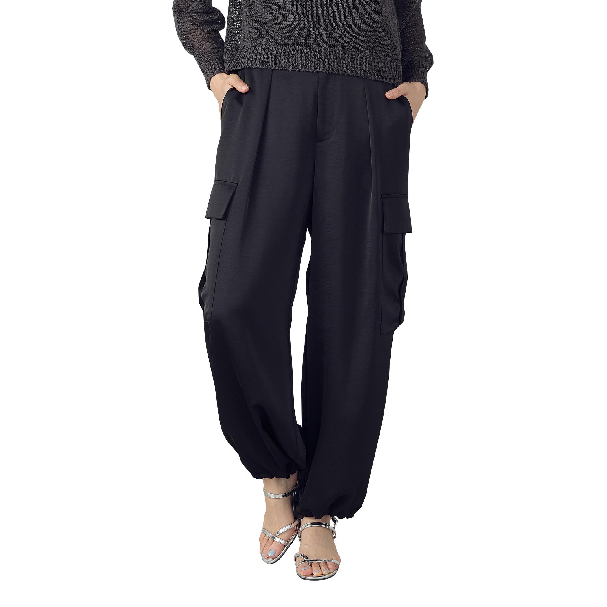 【crewre】マットサテンカーゴパンツ black size3 crewre online shop / マットサテンカーゴパンツ