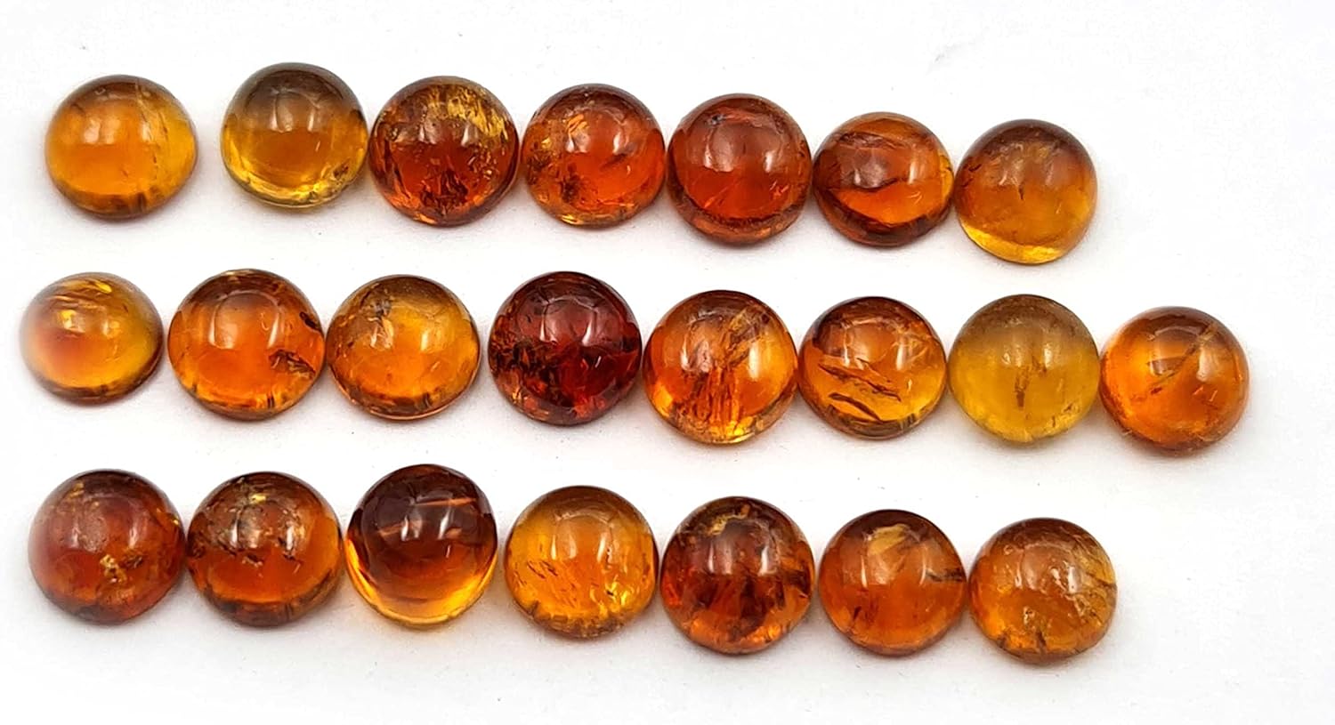 Citrine Round Cabochon Loose Gemstone 41 Pcs 5 mm 35 CT Natural Yelow Citrine Cabochon For Making Jewelry Crafts