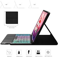 ROOFEI Lenovo Tab P12 12.7" tok billentyűzettel, RGB világítás, trackpad és tolltartó 2