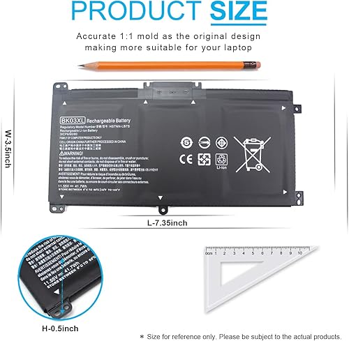 Miniatura 4 de BK03XL 916811-855 Batería para HP Pavilion X360 45.9 ft-ba0xx 45.9 ft-ba1xx 14-ba0xx 14-ba1xx 14-ba253cl 45.9 ft-ba011dx 45.9 ft-ba013dx 45.9